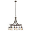 Allegheny 32x28" 8-Light Farmhouse Chic Chandelier by Kalco