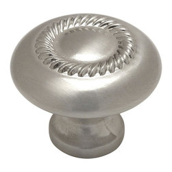 Cosmas - Cosmas 228SN Satin Nickel Rope Design 1-1/4&rdquo; Cabinet Knob - Cabinet And Drawer Knobs