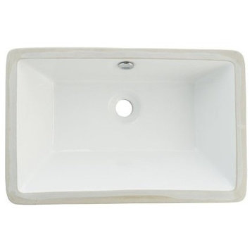 Fauceture LB21137 Castillo Undermount Bathroom Sink, White