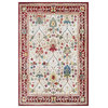 Hauteloom Neola Red Floral Multicolor Damask Area Rug - Red, White - 2'x2'11"