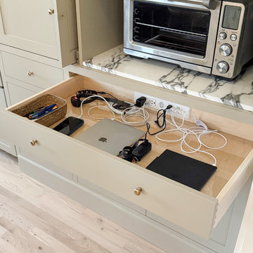 Custom Kitchen Charging Drawer for a Clutter-Free Space
