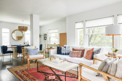 Living room - coastal living room idea in Los Angeles