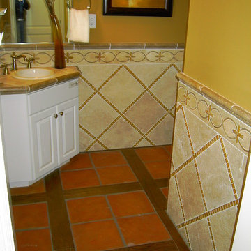 Wood with Stone/Tile Floor Combination