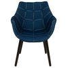 Leisuremod Milburn Tufted Denim Lounge Chair, Set Of 2 Ma23Dbu2