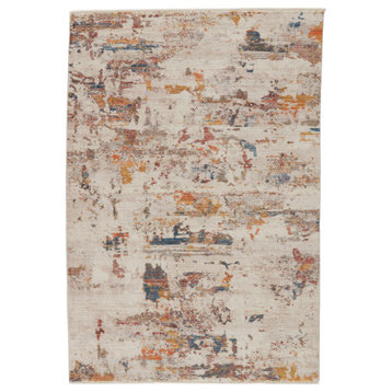 Vibe Demeter Abstract Ivory and Multicolor Area Rug, 3'11"x5'10"