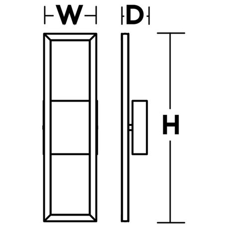 Cole Sconce, LED 19W, 1550 LM, 120V, Satin Nickel