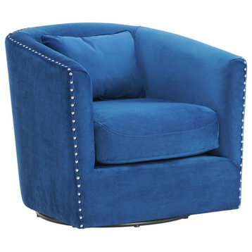 Picket House Furnishings Zola Swivel Chair in Cobalt