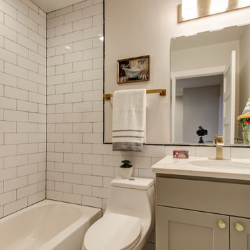 Basement remodeled with bedroom space and extra closet space in Vienna