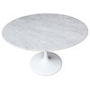 Flower Marble Table 60", White