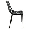 LeisureMod Modern Devon Aluminum Chair Black