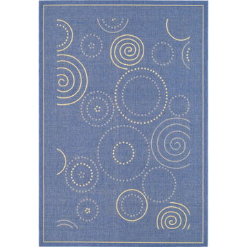 Safavieh Courtyard CY1906-3103 6'7" Square Blue/Natural Rug