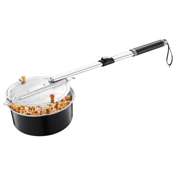 Campfire Popcorn Popper Old Fashioned Popcorn Maker With Telescoping Handle