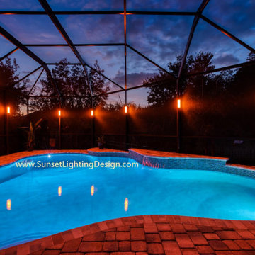 Tampa Elegant LED Lanai Lighting and Pool Cage Lights - The Sunset Sconce™