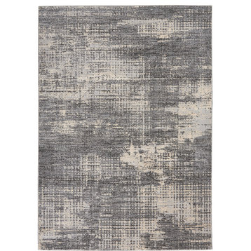 Calvin Klein Home Rush Ck953 Organic and Abstract Rug, Gray and Beige, 5'3"x7'3"