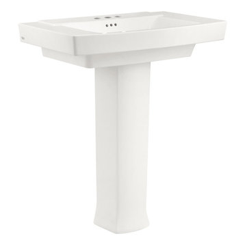 American Standard 328.4 Townsend 30" Fireclay Pedestal Bathroom Sink, White