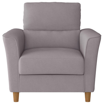 CorLiving Georgia Light Grey Upholstered Accent Chair
