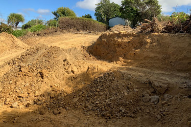 Backyard Khandallah,Wellington - excavate,remove close to 300m3 rock