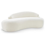 Meridian Furniture - Caspian Upholstered 79" Loveseat, Cream, Chenille Fabric - Indulge in the allure of the Cream Caspian Loveseat by Meridian Furniture. Its captivating design and luxurious Cream elevate any space with effortless elegance. Crafted with precision and durability in mind, this stunning piece becomes the focal point of gatherings, fostering moments of connection and warmth. Embrace sophistication and style with the Caspian Loveseat, a testament to exquisite taste and timeless beauty.