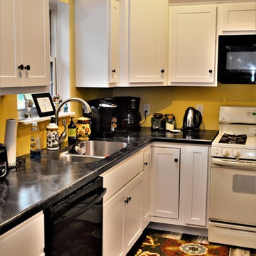 Knox, IN. BaileyTown USA, White Kitchen with Haas Lifestyle Island