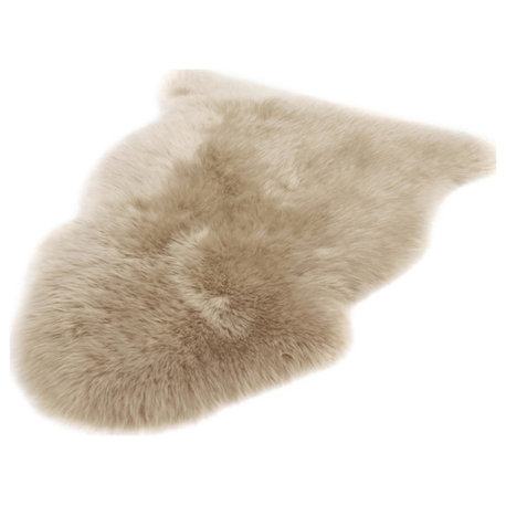 Rustic Sheepskin Single Pelt Rug, Sand