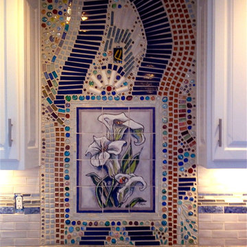 Hand Painted Ceramic Tile Back Splash