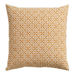 Priya Cushion in Saffron Yellow - Decorative Pillows