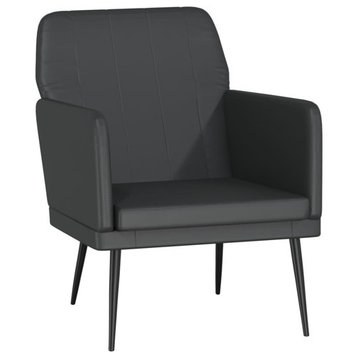 vidaXL Accent Chair Single Sofa Side Chair for Living Room Black Faux Leather