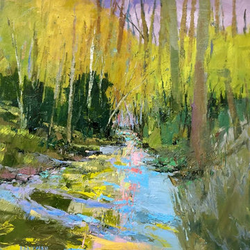 Andrew Braitman - Contemporary Landscapes - "Catch and Release" 40"x40"- Oil