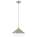 Livex Lighting - Livex Lighting 40685-91 Stockholm - 17" One Light Mini Pendant - The unique design of the Stockholm mini pendant meStockholm 17" One Li Brushed Nickel Brush *UL Approved: YES Energy Star Qualified: n/a ADA Certified: n/a  *Number of Lights: Lamp: 1-*Wattage:40w Medium Base bulb(s) *Bulb Included:No *Bulb Type:Medium Base *Finish Type:Brushed Nickel