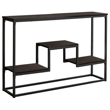 HomeRoots 48" Rectangular Espresso Hall Console Accent Table