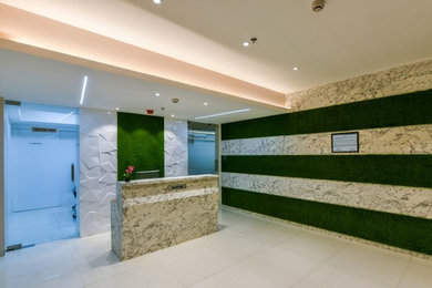Inspiration for a contemporary entryway remodel in Mumbai