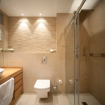 Diseño interior de casa con gran cocina