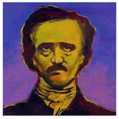 Howie Green 'Edgar Allan Poe' Canvas Art, 35"x35"