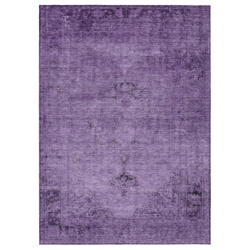 Machine Washable Indoor/Outdoor Chantille ACN658 Purple 5' x 7'6" Rug