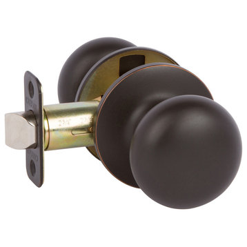 Callan Saxon Passage Knob Set, Edged Oil Rubbed Bronze