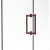 Contemporary 8" Back to Back Shower Door Pull, Antique Copper