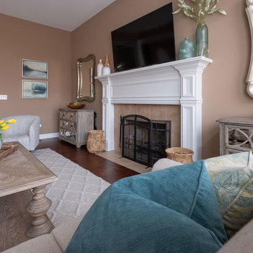 California Chic Style Living Room and Office