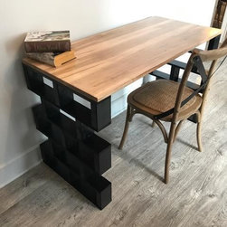 Art Deco Style Maple Wood Desk - Desks And Hutches