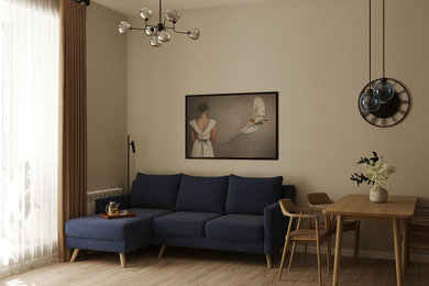 Modernes Wohnzimmer in Novosibirsk