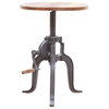 Solid Wood Industrial Style Bar Stool