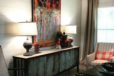 Inspiration for a transitional living room remodel in Atlanta