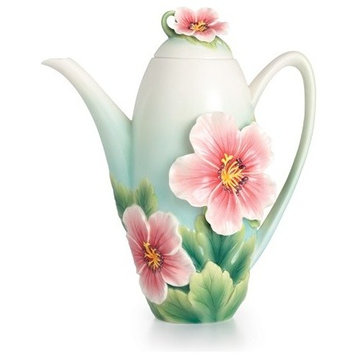 Geranium Garden Porcelain Teapot