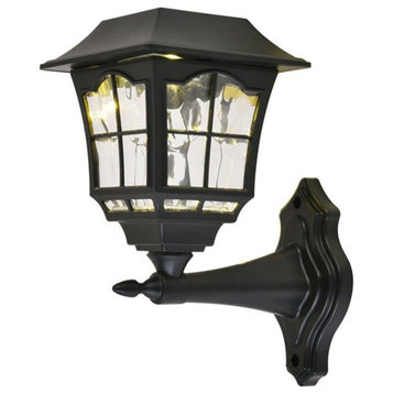 Living District Oberon 4-Pack Plastic Outdoor LED Wall Light in Black