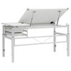 Offex Height Adjustable Drafting Table with 39.5" x 30" Tilting Top - White