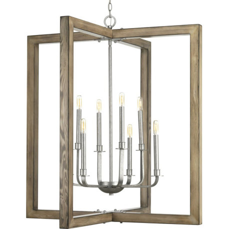 Progress Lighting P4763 Turnbury 8 Light 36"W Chandelier - Galvanized Finish