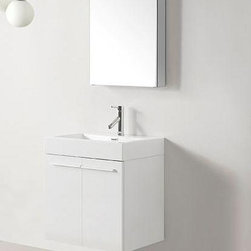 Abodo 24 inch Wall Mounted White Bathroom Vanity - Bathroom Vanities And Sink Consoles