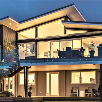 The back view of this striking forever home in Mt Albert