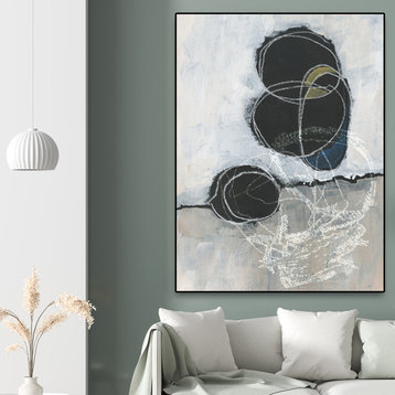 "Primary Orbs I" Oversized Framed Canvas, 60" x 40"