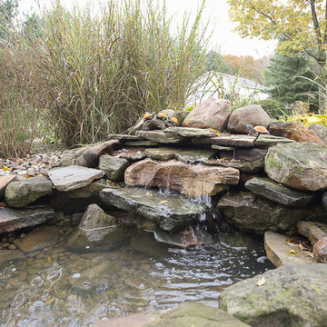 Deck, Attached Roof with Screens, Re-built Water Feature