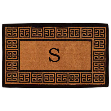 The Grecian Monogram Doormat, Extra-Thick 3'x6', Letter S